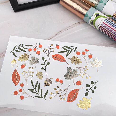 VINYL FROG Tree Texture Adhesive Vinyl Roll 12" x6ft Rose Gold Permanent Craft Vinyl, Metallic foil Vinyl Sticker for Crafts Vinyl Cutter, for Cup Decor, Home Decor in Kuwait