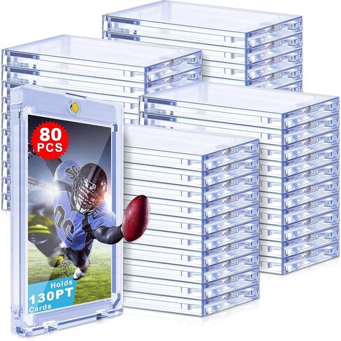 75pt Magnetic Card Holder, 20 Pack Clear Acrylic Trading Card Cases in Saudi Arabia