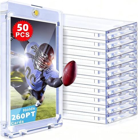 75pt Magnetic Card Holder, 20 Pack Clear Acrylic Trading Card Cases in Saudi Arabia