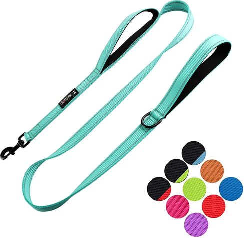 2 Pack 5 FT Heavy Duty Dog Leash with Comfortable Padded Handle Reflective Dog leashes for Medium Large Dogs in Kuwait