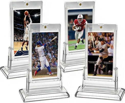 1PCS Magnetic Card Holders for Trading Cards, Card Protector Holders with Acrylic Stands Bases, Baseball Card Holders Fit for MTG, Yugioh Cards, Sports Cards, Football Cards, Baseball Cards (1PCS) in Saudi Arabia