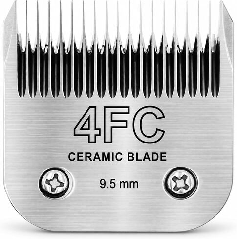 SUNISSA Detachable Professional Pet Dog Grooming 10 Clipper Blades - 1/16"(1.5mm) Cut Length, Compatible with Andis, Oster A5, Wahl KM Series Clippers, Made of Carbonized Steel Blade in Kuwait