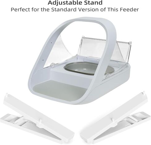 Adjustable Stand for Automatic Microchip Cat Pet Feeder, 0-20° Adjustable Angle, Reduces Joint Fatigue and Promotes Better Digestion for Pets, Easy to Install in Kuwait