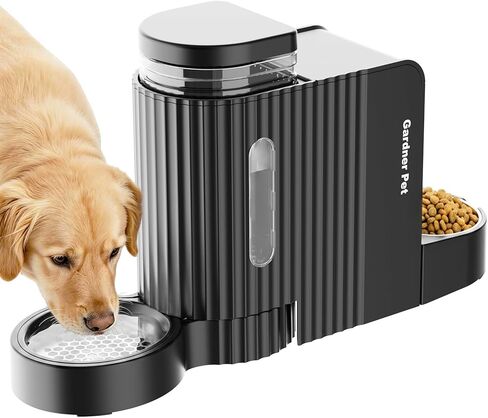 Dog Water & Food Dispenser Set, Gravity Automatic Pet Feeder, 4L x 2 in Kuwait