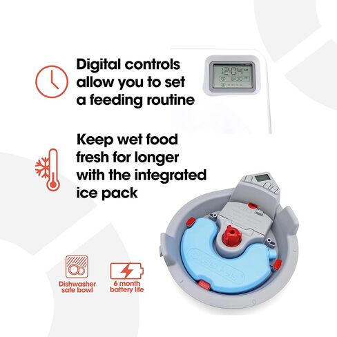 Cat Mate C300 Automatic Digital Pet Feeder for Dogs and Cats BPA and BHT Free with Ice Pack in Kuwait