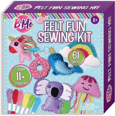 DIY All in One Crochet Knitting Kit for Beginners Starter Arts & Craft Set for Kids Teens Tweens & Adults – How to Learn Make Your Own Yarn Pom Poms – Birthday Gift for Kids Ages 8+ in Kuwait
