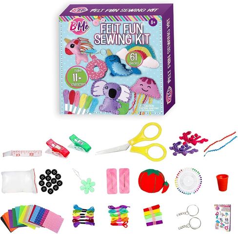 DIY All in One Crochet Knitting Kit for Beginners Starter Arts & Craft Set for Kids Teens Tweens & Adults – How to Learn Make Your Own Yarn Pom Poms – Birthday Gift for Kids Ages 8+ in Kuwait