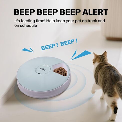 PAWISE Automatic Pet Feeder, Timed Dog Feeder,Self-Feeding Cat Food Dispenser, Auto Feeder for Wet & Dry Food with Ice Pack, 1.5 Cup,Treat Dispenser (1 Meal) in Kuwait