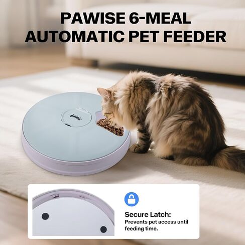 PAWISE Automatic Pet Feeder, Timed Dog Feeder,Self-Feeding Cat Food Dispenser, Auto Feeder for Wet & Dry Food with Ice Pack, 1.5 Cup,Treat Dispenser (1 Meal) in Kuwait