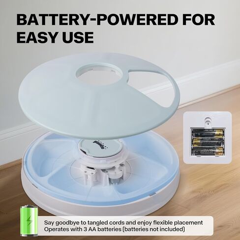 PAWISE Automatic Pet Feeder, Timed Dog Feeder,Self-Feeding Cat Food Dispenser, Auto Feeder for Wet & Dry Food with Ice Pack, 1.5 Cup,Treat Dispenser (1 Meal) in Kuwait