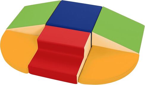 Hoohtoot Foam Climbing Blocks for Children: 6-Piece Soft Play Set - PU Leather Climbing and Crawling Toys - Indoor Learning Gym - Child Play Structure for Birthday Gifts in Kuwait