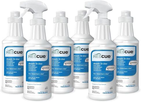 REScue One-Step Disinfectant Cleaner & Deodorizer, For Veterinary Use, Animal Shelters, Pet Foster Homes, Kennels, Litter Box, Concentrate, 1-Gallon in Kuwait