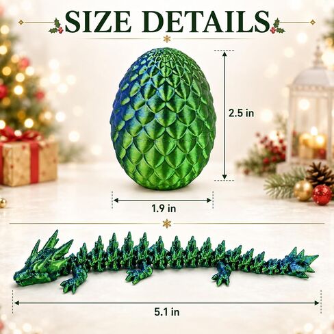 تقويم Advent 2025،24pcs بيض التنين المطبوع ثلاثي الأبعاد مع التنين من الداخل ، وتصميم الانزلاق الواقعي التنين المتحرك ، والتنين ثلاثي الأبعاد المطبوع ، ومقتنيات الحيوانات ثلاثية الأبعاد للبالغين والأطفال (24pcs-multicolor) in Kuwait