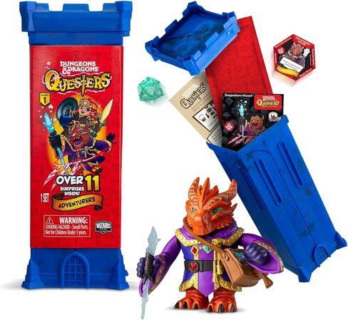 Dungeons & Dragons Questers Adventurer Characters Blind Pack, 3.75-Inch Buildable D&D Collectible Toy Figure with Accessories and D20 Die in Kuwait