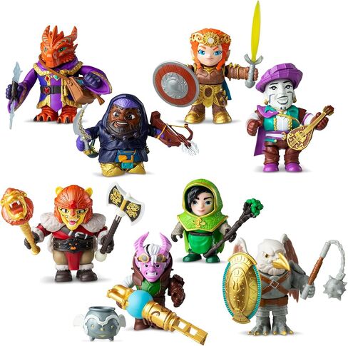 Dungeons & Dragons Questers Adventurer Characters Blind Pack, 3.75-Inch Buildable D&D Collectible Toy Figure with Accessories and D20 Die in Kuwait