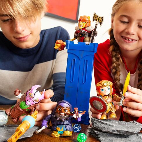 Dungeons & Dragons Questers Adventurer Characters Blind Pack, 3.75-Inch Buildable D&D Collectible Toy Figure with Accessories and D20 Die in Kuwait
