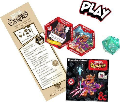 Dungeons & Dragons Questers Adventurer Characters Blind Pack, 3.75-Inch Buildable D&D Collectible Toy Figure with Accessories and D20 Die in Kuwait