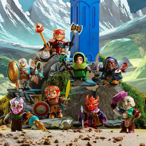 Dungeons & Dragons Questers Adventurer Characters Blind Pack, 3.75-Inch Buildable D&D Collectible Toy Figure with Accessories and D20 Die in Kuwait