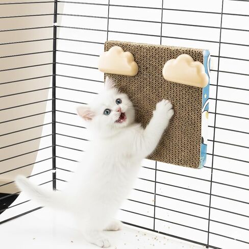 Cat Scratching Post for Cage 40X10CM, Cage Wall Mounted Cat Scratcher, Cardboard Scratcher, SCR-40X10CM-3.3CM in Saudi Arabia