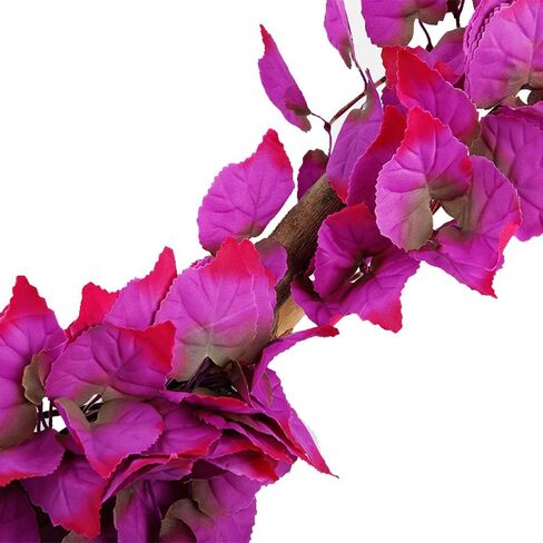 2 Pack Realistic Silk Hanging Plants for Reptile Terrarium, Non-Toxic Artificial Pink Decor, Safe Habitat for Bearded Dragons, Lizards, Geckos, Snakes & Amphibians in Kuwait