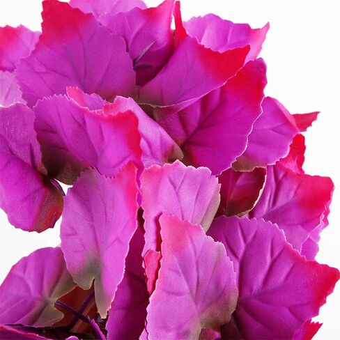 2 Pack Realistic Silk Hanging Plants for Reptile Terrarium, Non-Toxic Artificial Pink Decor, Safe Habitat for Bearded Dragons, Lizards, Geckos, Snakes & Amphibians in Kuwait