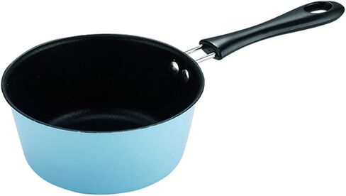 Mini Kitchen Cookware Kids Pretend Play Toy Pan with Nonstick Surface and Anti Scald Handle Quick Heating Metal for Children Role Play Suitable for, Blue Steel Pot in Kuwait