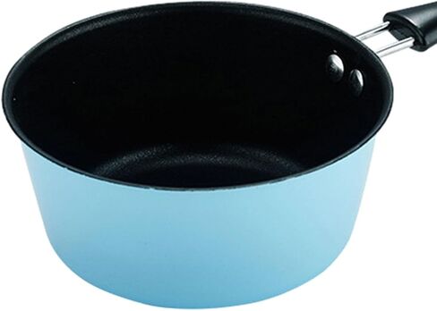 Mini Kitchen Cookware Kids Pretend Play Toy Pan with Nonstick Surface and Anti Scald Handle Quick Heating Metal for Children Role Play Suitable for, Blue Steel Pot in Kuwait