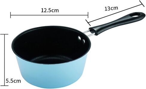 Mini Kitchen Cookware Kids Pretend Play Toy Pan with Nonstick Surface and Anti Scald Handle Quick Heating Metal for Children Role Play Suitable for, Blue Steel Pot in Kuwait