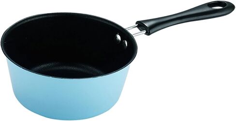 Mini Kitchen Cookware Kids Pretend Play Toy Pan with Nonstick Surface and Anti Scald Handle Quick Heating Metal for Children Role Play Suitable for, Blue Steel Pot in Kuwait