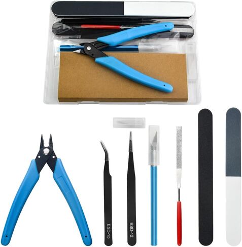 Professional 8 PCS Model Tools Kit Modeler Basic Tools Craft Set Hobby Building Tools Kit for Gundam Car Model Building Repairing and Fixing(A) in Kuwait