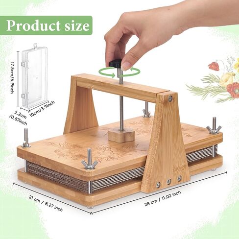 MLLNFUE Large Wooden Flower Press Kit, 11" x 8" Multi-Layer Plant Press for Dried Flowers, DIY Botanical Art and Craft Tool in Saudi Arabia