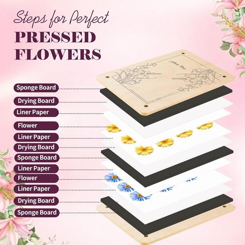 Extra Large Wooden Flower Press Kit– 15" x 11" Pressing Tool Set for Adults in Saudi Arabia
