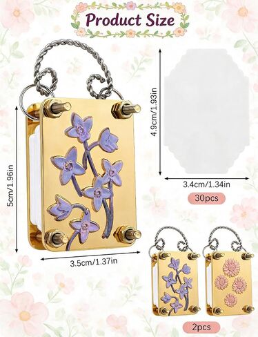 2pcs Mini Flower Press, Pocket Metal Press Kit with 30Pcs Blotting Paper in Saudi Arabia