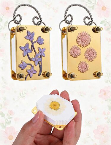 2pcs Mini Flower Press, Pocket Metal Press Kit with 30Pcs Blotting Paper in Saudi Arabia