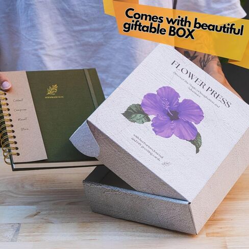 WOKK Flower Press Kit with Herbarium Journal, Compact 8.7" Flower Press in Kuwait