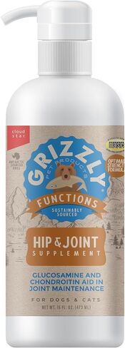 GRIZZLY PET PRODUCTS Joint Aid Liquid Hip and Joint Health Supplement Product for Dogs and Cats, 16 Ounce in Saudi Arabia