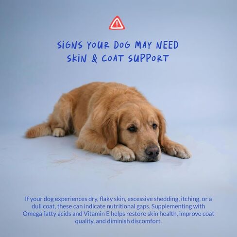 Dog Omega 3 Fish Oil Skin and Coat Supplement for Dry Skin & Allergy Relief in Saudi Arabia