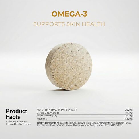 Dog Omega 3 Fish Oil Skin and Coat Supplement for Dry Skin & Allergy Relief in Saudi Arabia