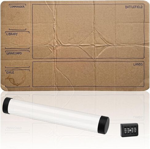 Vintage Cardboard MTG Playmat with MTG Life Counter: Stitched Edge 24x14 in Saudi Arabia