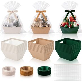 Kolldenn 24 Pcs Velvet Navy Blue Christmas Empty Gift Basket Bulk in Kuwait