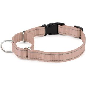 Plutus Pet Reflective Martingale Collar with Buckle - Durable and Adjustable Training Collar for No Pulling, Dog Choker Collar for Small Medium Large Dogs, Beige, M in Saudi Arabia