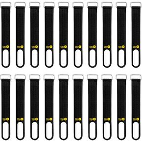 Wrap-It Storage Cinch-Straps, 5-in (20-Pack) Black - Hook and Loop Strap with Write on Label for Easy Cord Identification and Cable Management in Saudi Arabia