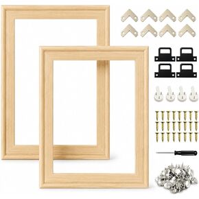 LINBLIF 16x20 Canvas Stretcher Bars Kit, DIY Wood Frames for Oil Painting in Kuwait