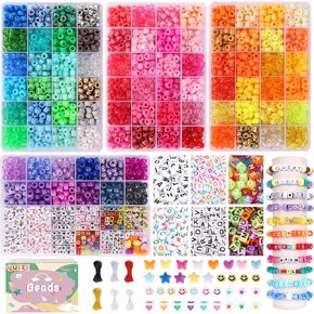 Quefe 84 Colors 4900pcs Kandi Bead Pony Beads Kandi Bracelet Kit in Kuwait
