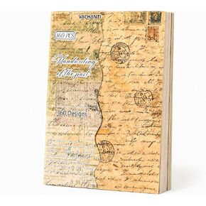 160 Sheets Vintage Scrapbook Paper Pack, Lightweight Decorative Paper Unique Designs, Junk Journal Supplies for Scrapbooking, Journaling, Decoupage, Collage, Card Making and DIY Crafts in Kuwait