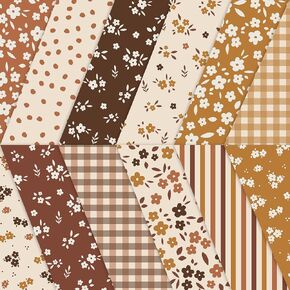 24 Sheets Fall Floral Scrapbook Paper, 12 Styles Autumn Boho Daisy Decorative Craft Paper Folded Flat for Fall Birthday Card Making Thanksgiving Photo Album Decor, 11.8'' x 11.8' in Saudi Arabia
