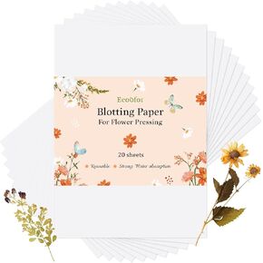Blotting Paper for Flower Press, 20 Sheets Large A4 Highly Absorbent and Reusable Blotter Paper for Flower Press Paper Craft 8.26 x 11.4 inch in Saudi Arabia