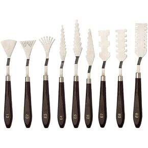 9 Pcs Flower Art Scraper Texture Knife Art Palette Knife Special-shaped Scraper Oil Painting Acrylic Paint Tool for Art Students in Kuwait