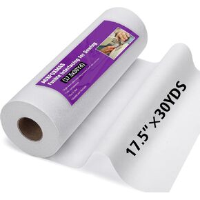 White Heavy Weight Iron-On Non-Woven Fusible Interfacing 17.5" x 30yd in Kuwait