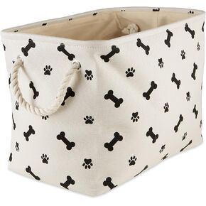 Bone Dry Pet Storage Collection Paw and Bone Print, Small Rectangle, 14x8x9, Aqua Trellis in Saudi Arabia